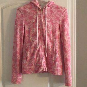 White and pink Lilly Pulitzer cotton hoody